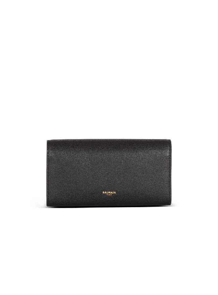 Balmain Clutches Women Emblegraveme Grained Calfskin Clutch Black