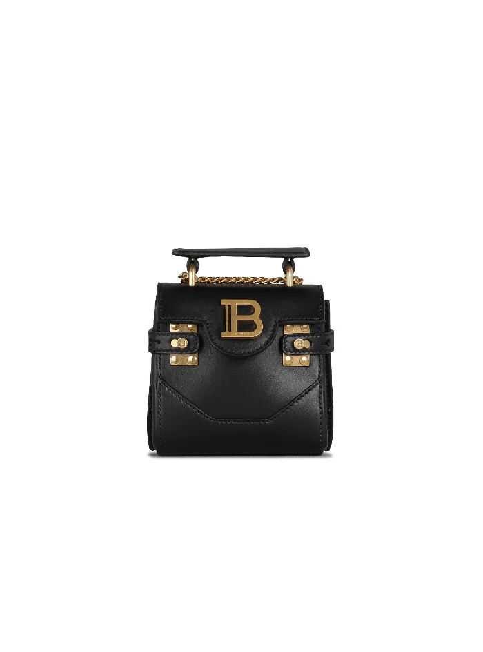 Balmain Crossbody Bags Women BBuzz Mini 12 Leather Bag Black