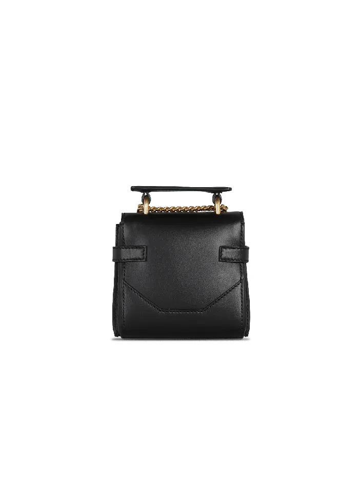 Balmain Crossbody Bags Women BBuzz Mini 12 Leather Bag Black