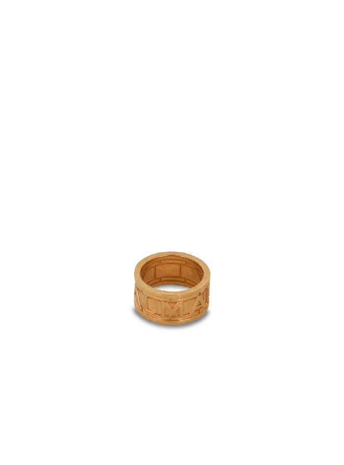 Balmain Fashion Jewelry MenWomen Tubular Ring Gold