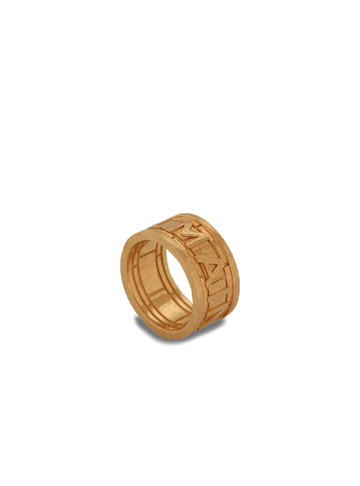 Balmain Fashion Jewelry MenWomen Tubular Ring Gold