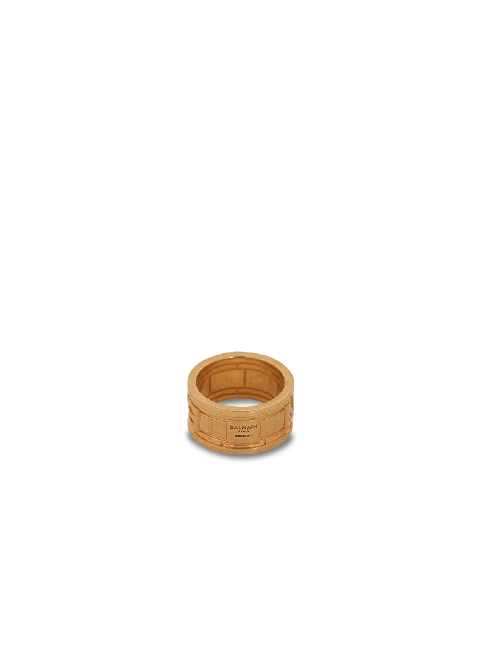 Balmain Fashion Jewelry MenWomen Tubular Ring Gold