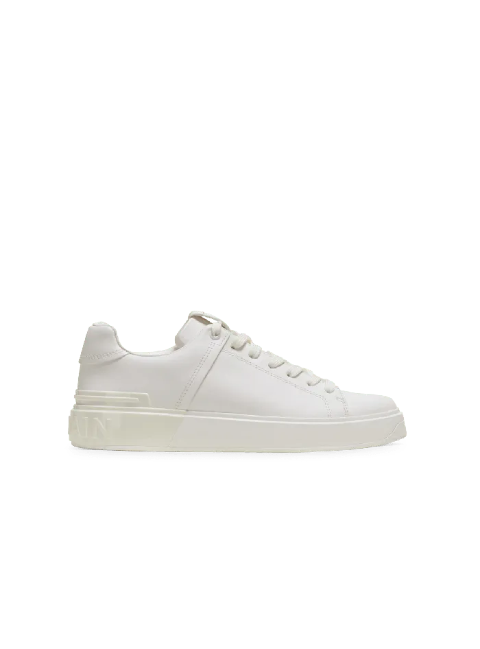 Balmain Sneakers Men BCourt Trainers In Calfskin White