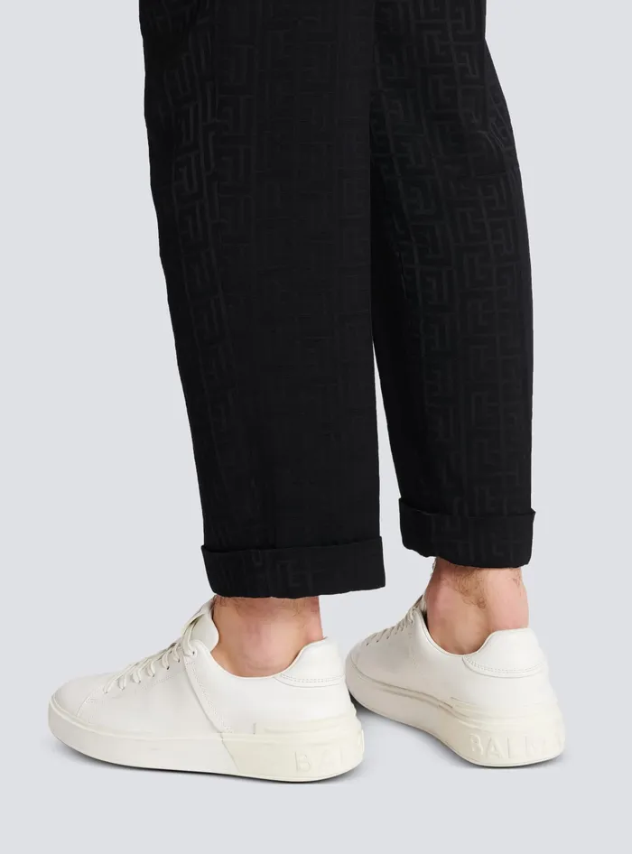 Balmain Sneakers Men BCourt Trainers In Calfskin White