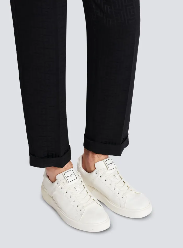 Balmain Sneakers Men BCourt Trainers In Calfskin White
