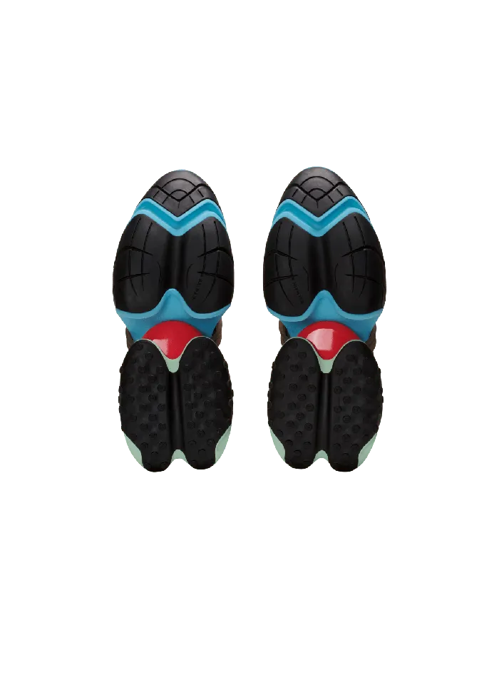 Balmain Sneakers Men Unicorn Low Sneakers In Neoprene And Calfskin Multicolor