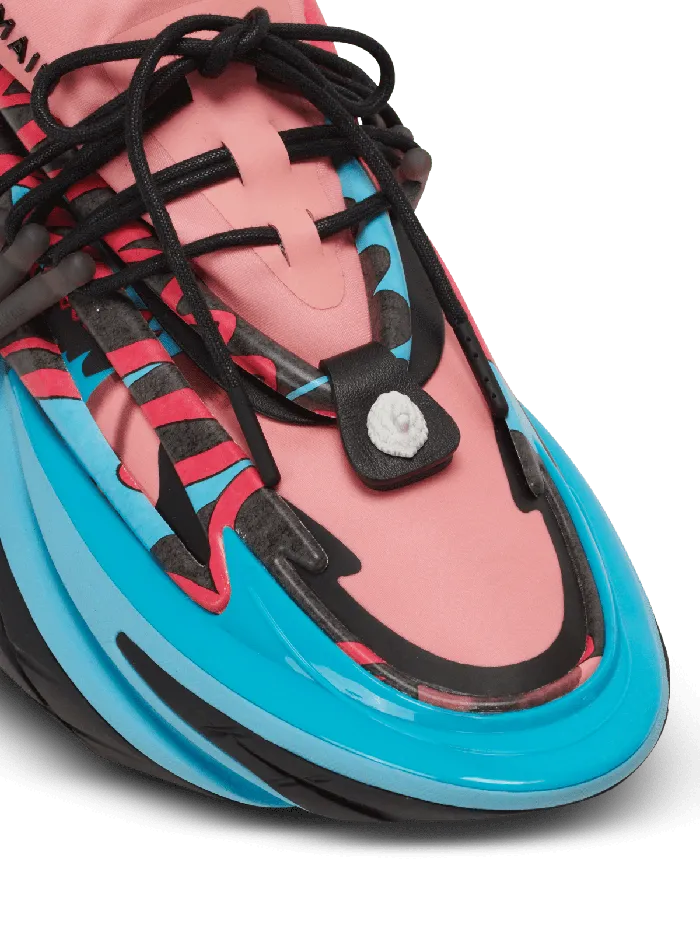 Balmain Sneakers Men Unicorn Low Sneakers In Neoprene And Calfskin Multicolor