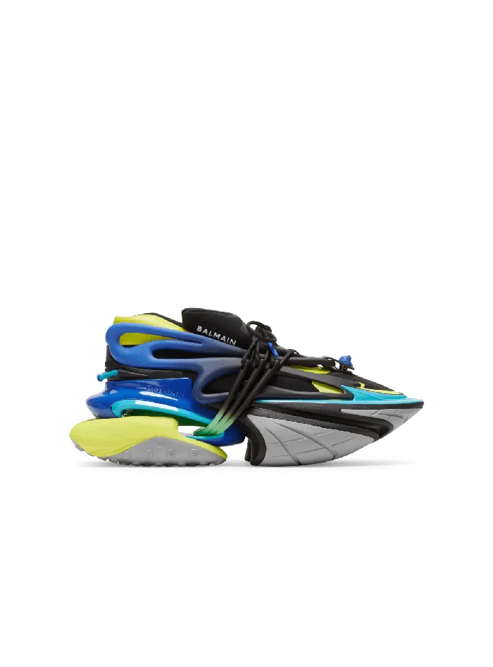 Balmain Sneakers Men Unicorn Sneakers In Neoprene And Leather Multicolor