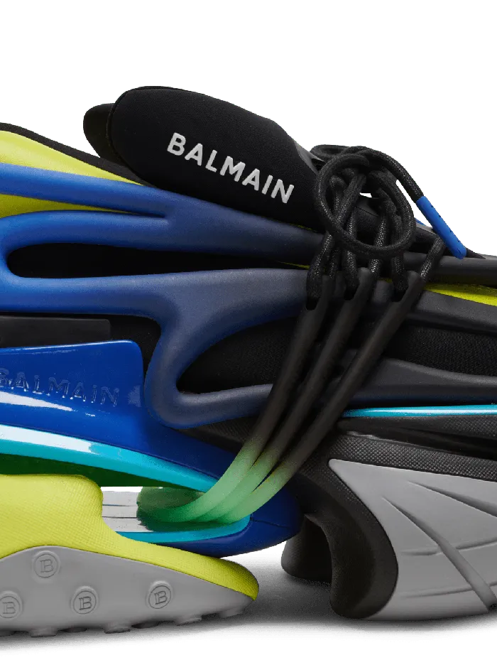 Balmain Sneakers Men Unicorn Sneakers In Neoprene And Leather Multicolor