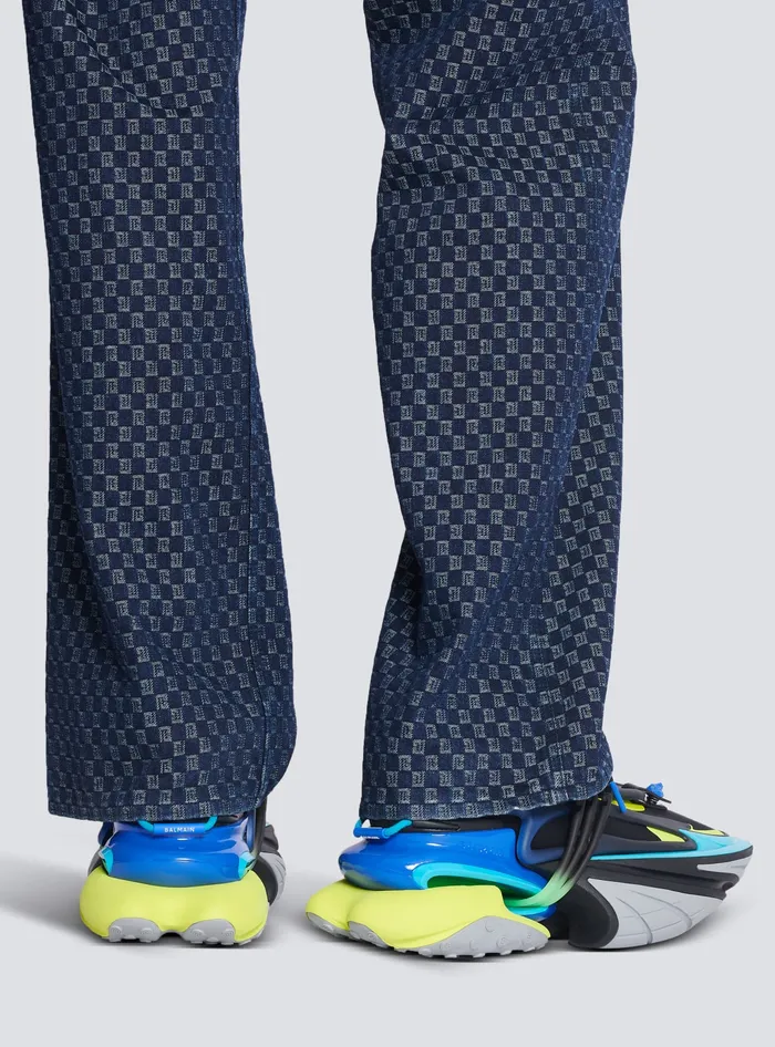 Balmain Sneakers Men Unicorn Sneakers In Neoprene And Leather Multicolor