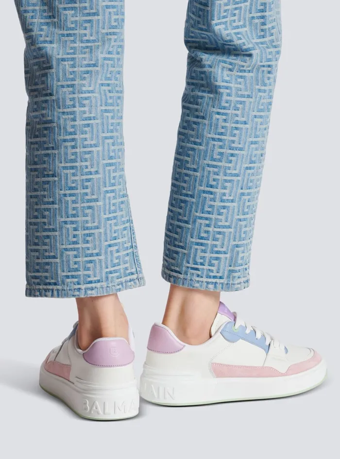 Balmain Sneakers Women BCourt Flip Leather Sneakers Multicolor