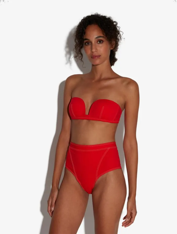 Bandeau Bikini Top In Red Swim La Perla Bikinis