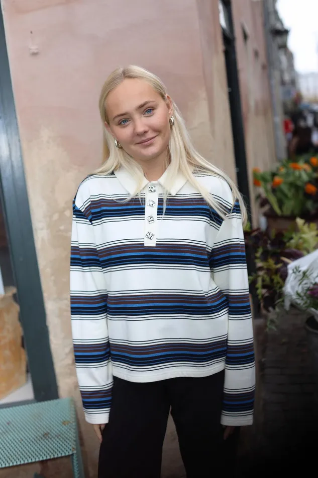 Bea Blouse 8211 Multistripe Blue Women Cras Tops