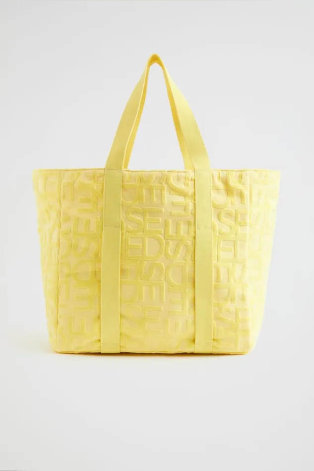 Beach Bags Woman Seed Heritage Seed Logo Beach Bag Lemon Drop