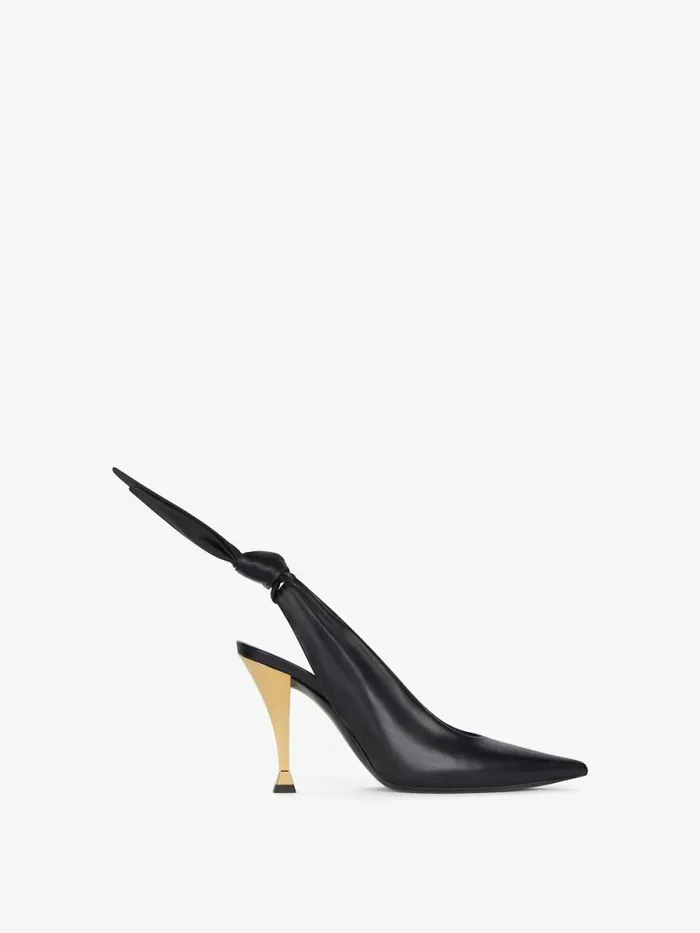 Beauw Slingbacks In Nappa Leather Blackgolden Women Givenchy Heels