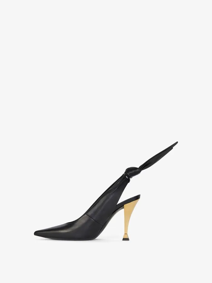 Beauw Slingbacks In Nappa Leather Blackgolden Women Givenchy Heels