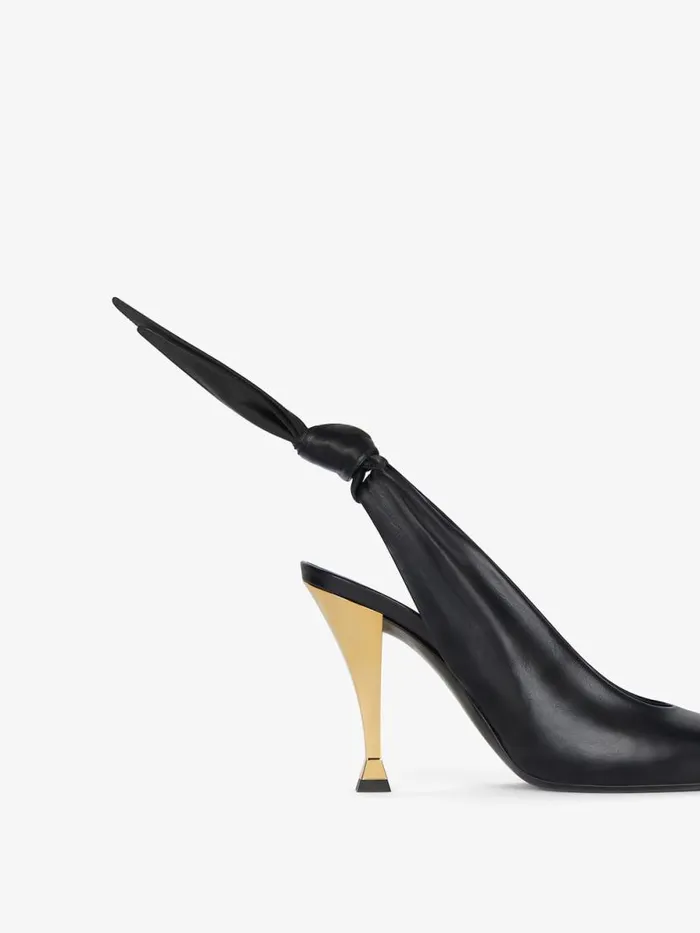 Beauw Slingbacks In Nappa Leather Blackgolden Women Givenchy Heels