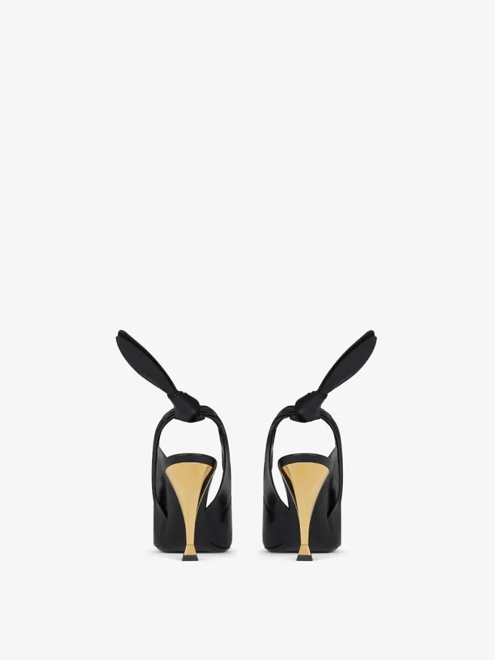 Beauw Slingbacks In Nappa Leather Blackgolden Women Givenchy Heels
