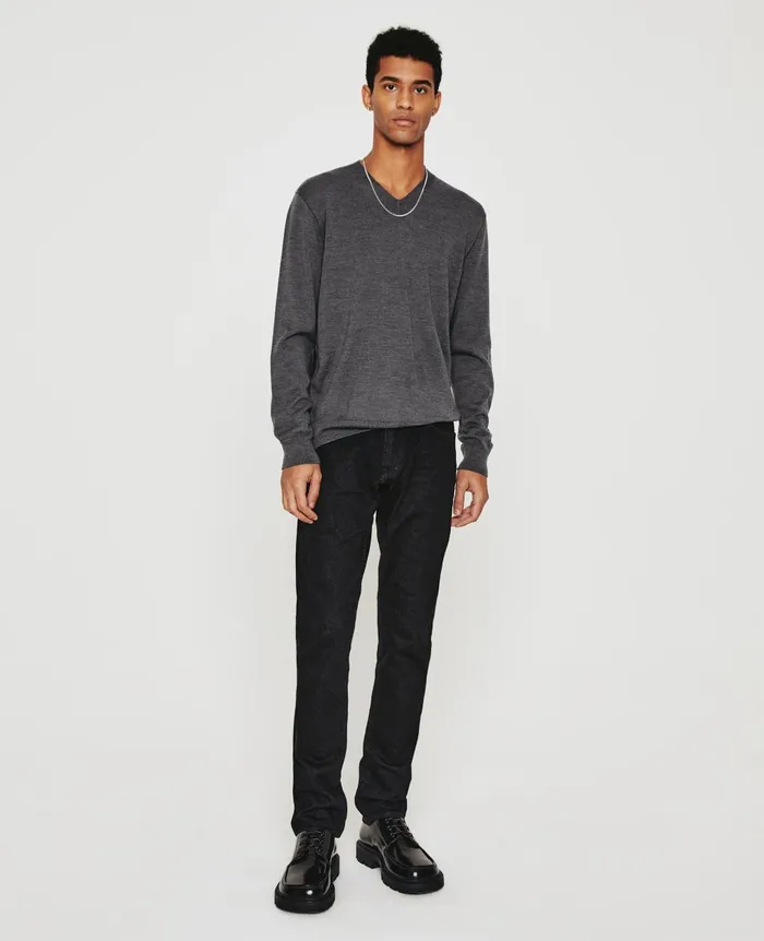 Beck Vee Heather Charcoal Men AG Jeans Sweatshirts Beck Vee Heather Charcoal Men AG Jeans Sweatshirts