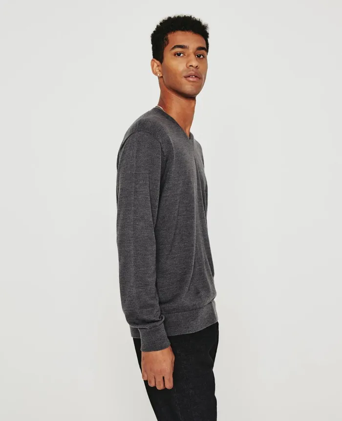 Beck Vee Heather Charcoal Men AG Jeans Sweatshirts Beck Vee Heather Charcoal Men AG Jeans Sweatshirts