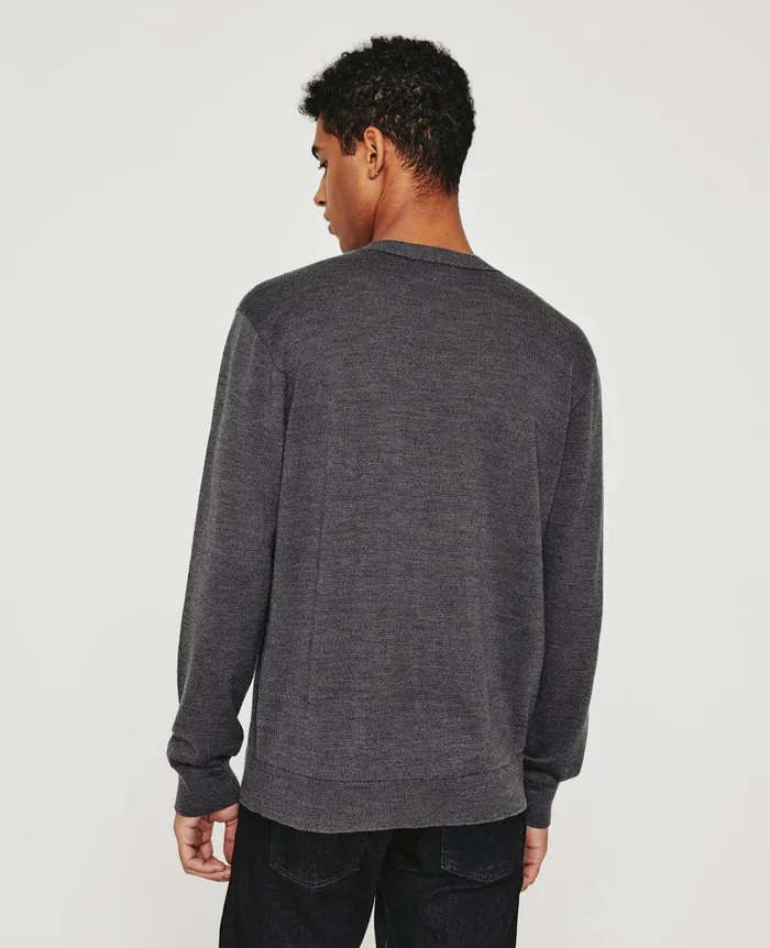 Beck Vee Heather Charcoal Men AG Jeans Sweatshirts Beck Vee Heather Charcoal Men AG Jeans Sweatshirts