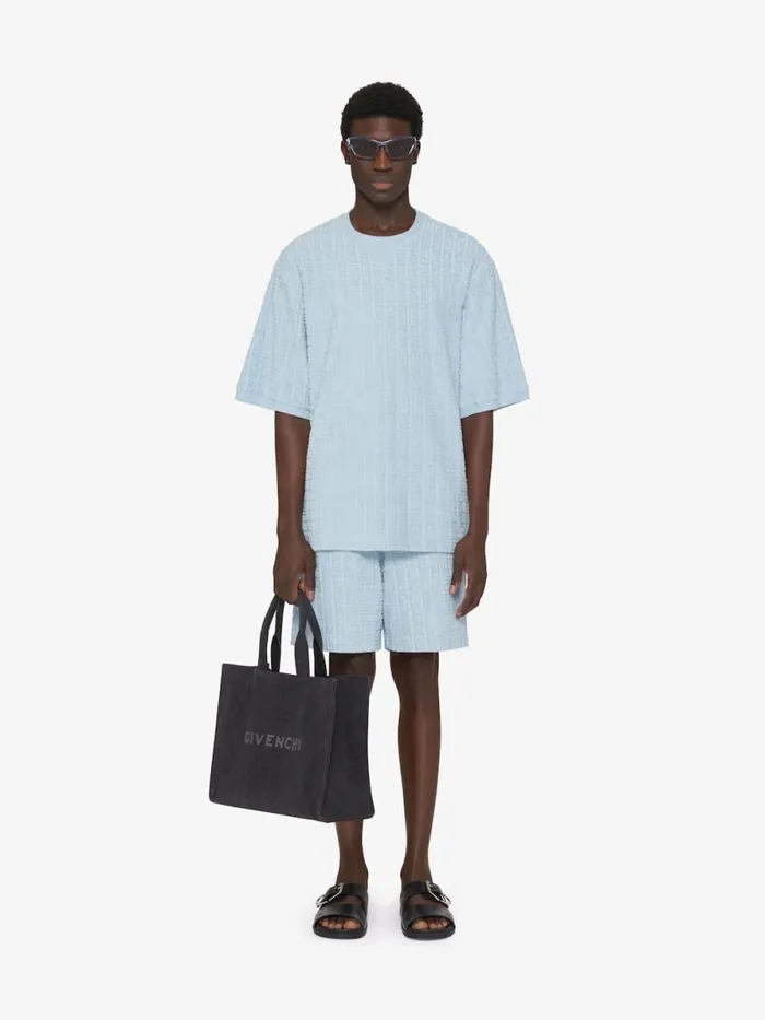 Bermuda Shorts In 4g Cotton Towelling Sky Blue Men Givenchy Pants and Shorts