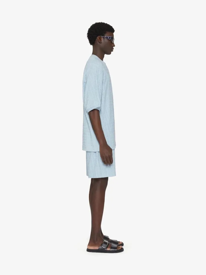 Bermuda Shorts In 4g Cotton Towelling Sky Blue Men Givenchy Pants and Shorts