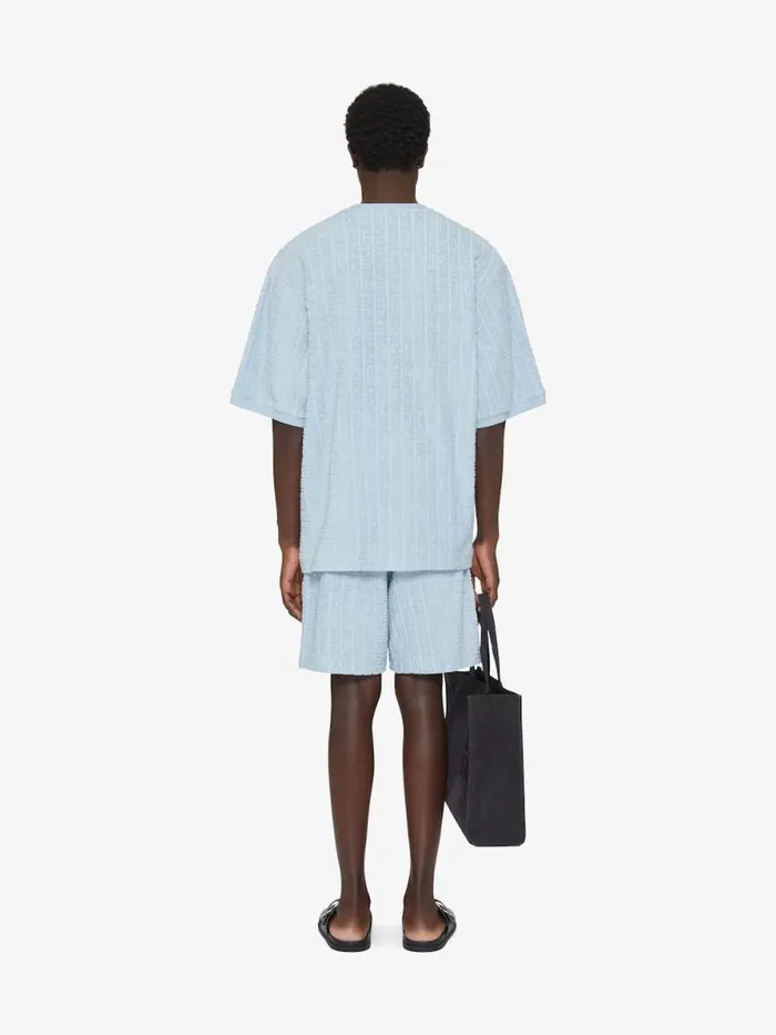 Bermuda Shorts In 4g Cotton Towelling Sky Blue Men Givenchy Pants and Shorts