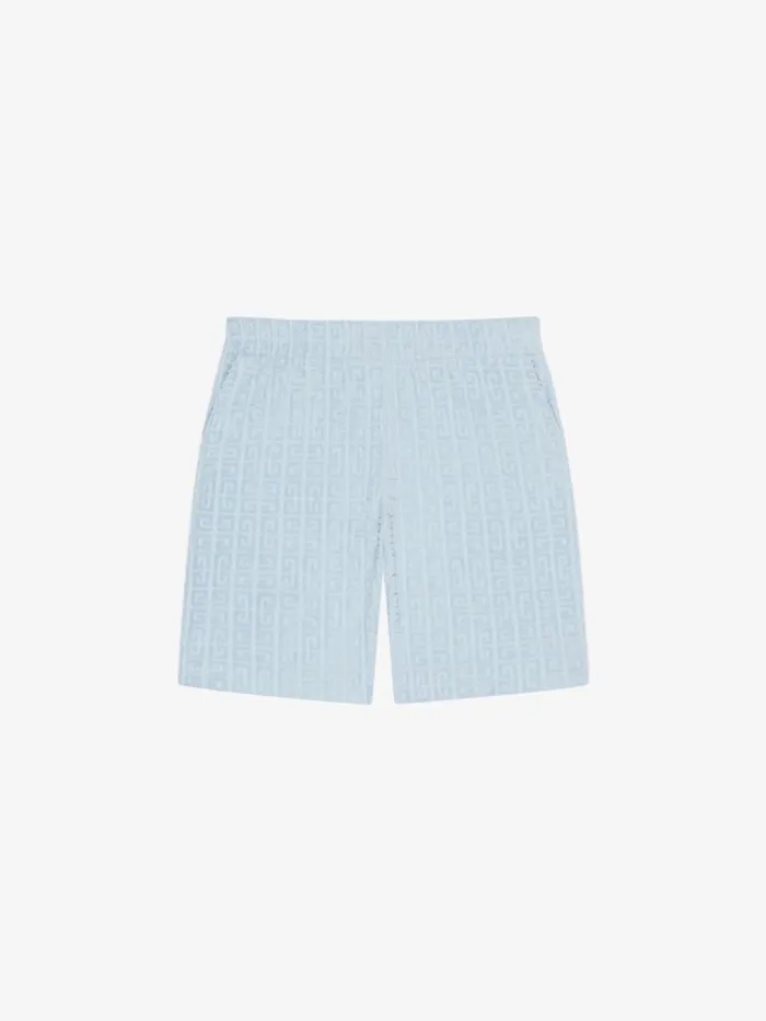 Bermuda Shorts In 4g Cotton Towelling Sky Blue Men Givenchy Pants and Shorts