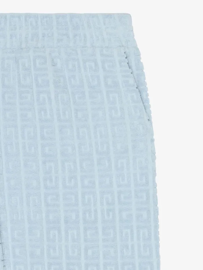 Bermuda Shorts In 4g Cotton Towelling Sky Blue Men Givenchy Pants and Shorts