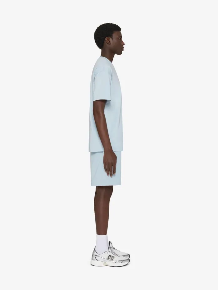 Bermuda Shorts In Fleece Sky Blue Men Givenchy Pants and Shorts