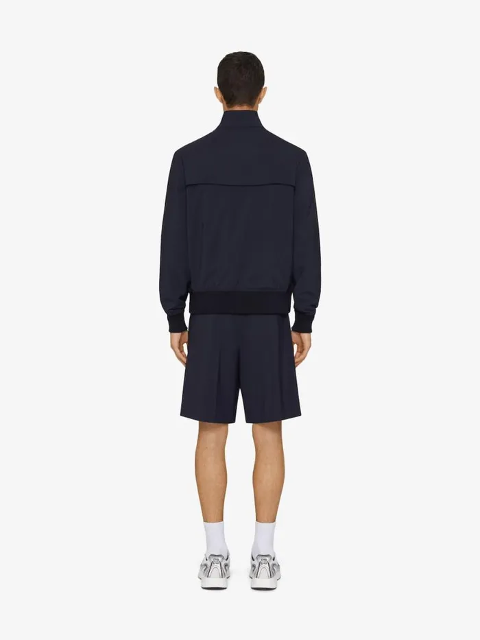 Bermuda Shorts In Wool Poplin Night Blue Men Givenchy Pants and Shorts