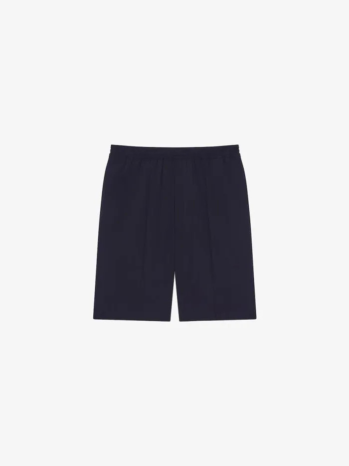 Bermuda Shorts In Wool Poplin Night Blue Men Givenchy Pants and Shorts