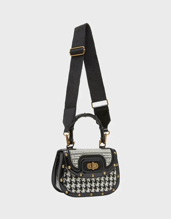 Betsey Johnson Women A REAL TART MINI FLAP CROSSBODY BLACKWHITE Black White Betsey Johnson Women A REAL TART MINI FLAP CROSSBODY BLACKWHITE Black White