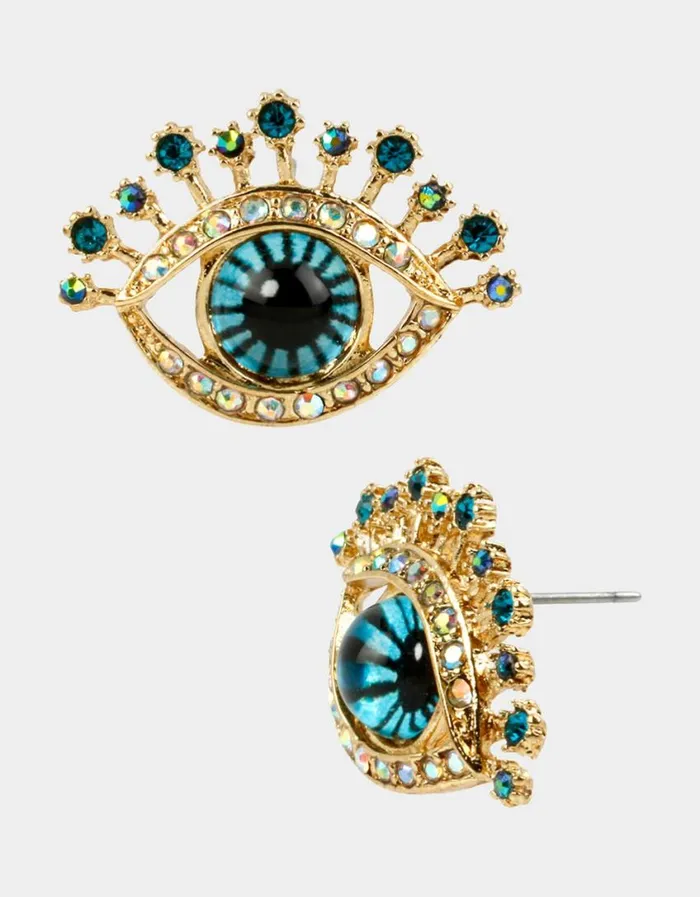Betsey Johnson Women BETSEYS EYE STUDS MULTI