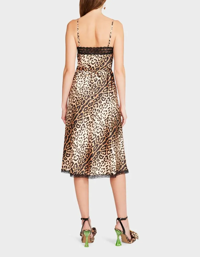 Betsey Johnson Women HOLLYWOOD MIDI DRESS LEOPARD Leopard