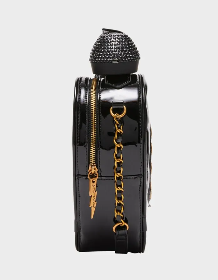 Betsey Johnson Women KITSCH PHONE TAG CROSSBODY BLACK Black Betsey Johnson Women KITSCH PHONE TAG CROSSBODY BLACK Black