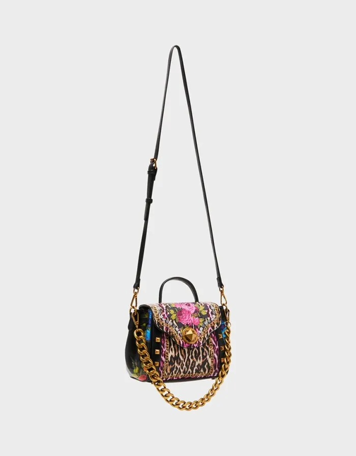 Betsey Johnson Women LEOPARD FLORAL SATCHEL MULTI Betsey Johnson Women LEOPARD FLORAL SATCHEL MULTI