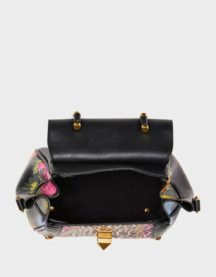 Betsey Johnson Women LEOPARD FLORAL SATCHEL MULTI Betsey Johnson Women LEOPARD FLORAL SATCHEL MULTI