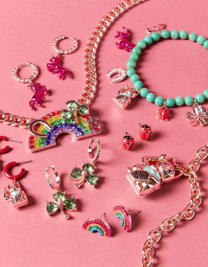 Betsey Johnson Women LUCKING OUT RAINBOW STUDS RAINBOW Betsey Johnson Women LUCKING OUT RAINBOW STUDS RAINBOW