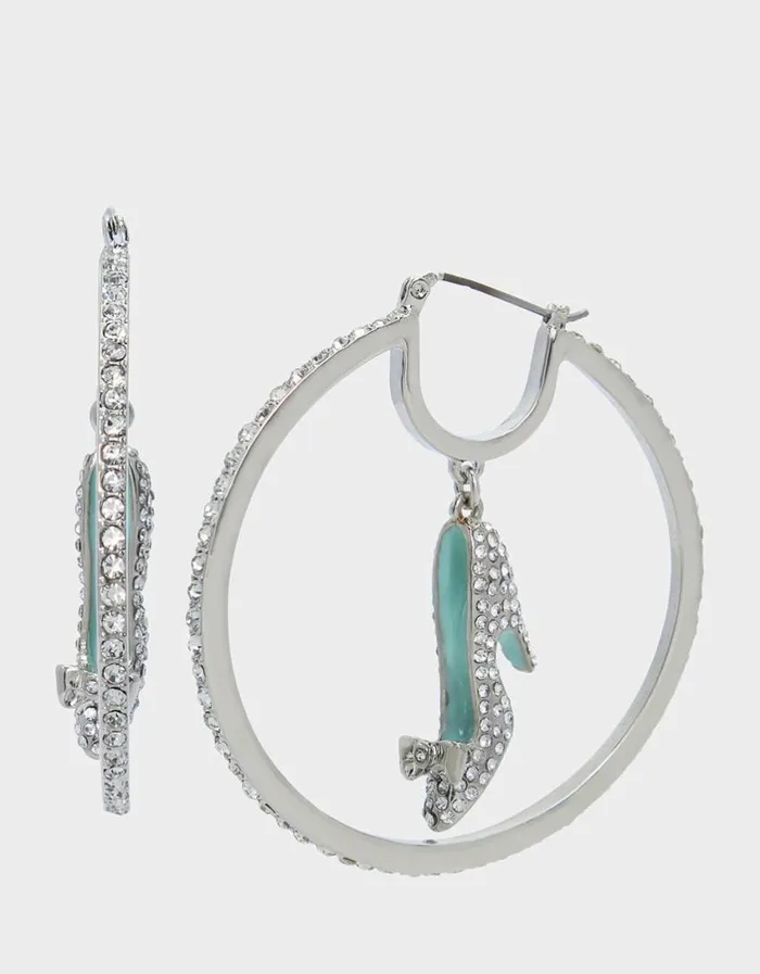 Betsey Johnson Women PRENUP HEEL HOOPS CRYSTAL