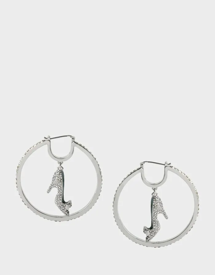 Betsey Johnson Women PRENUP HEEL HOOPS CRYSTAL Betsey Johnson Women PRENUP HEEL HOOPS CRYSTAL