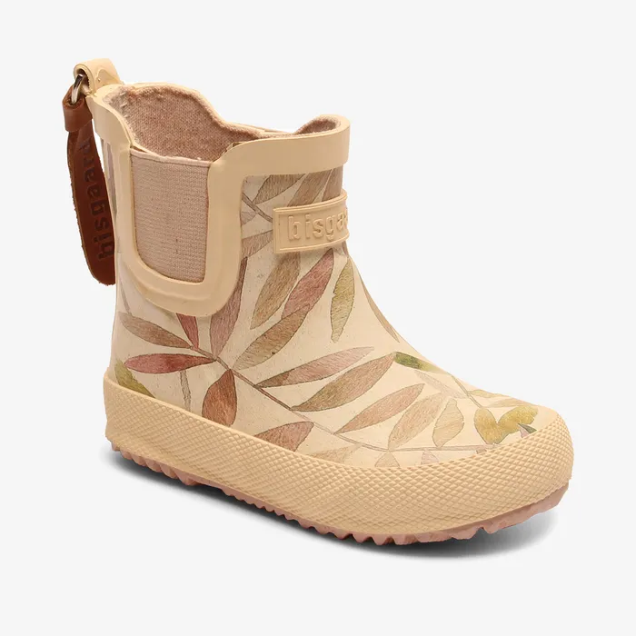 bisgaardshoes Rubber boots KIDS baby rubber beige leaves Beige