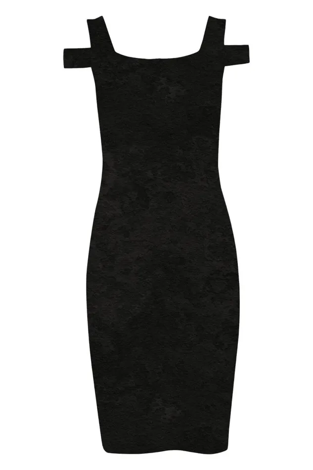 Black Velvet Cold Shoulder Dress Women Roman Dresses