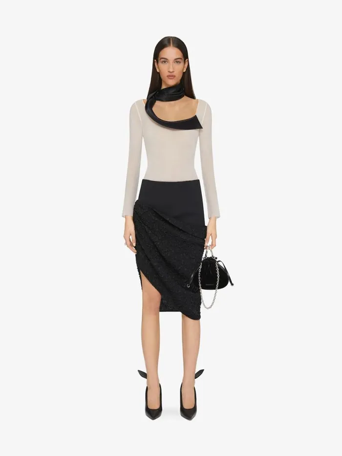 Blouse In Silk Georgette With Swallow Collar Pale Golden Women Givenchy Tops and Shirts Blouse In Silk Georgette With Swallow Collar Pale Golden Women Givenchy Tops and Shirts