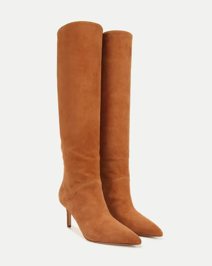 Boots and Booties Shop Veronica Beard Lexington Suede Boot Hazelwood