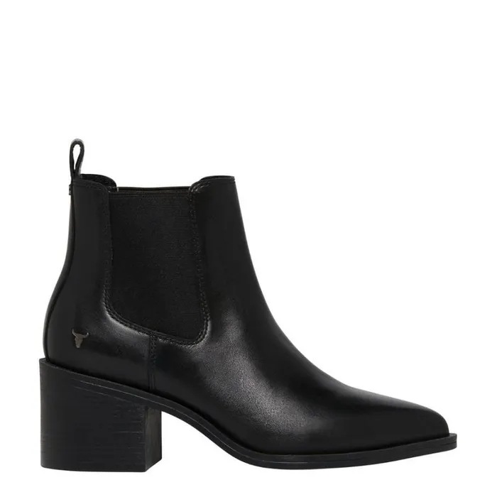 Boots Women Windsor Smith WONDER BLACK LEATHER BOOTS