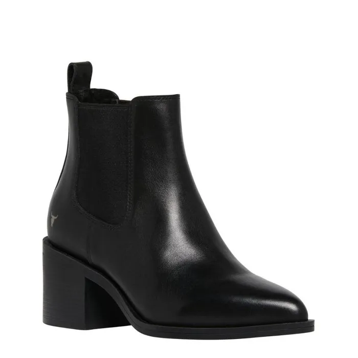 Boots Women Windsor Smith WONDER BLACK LEATHER BOOTS