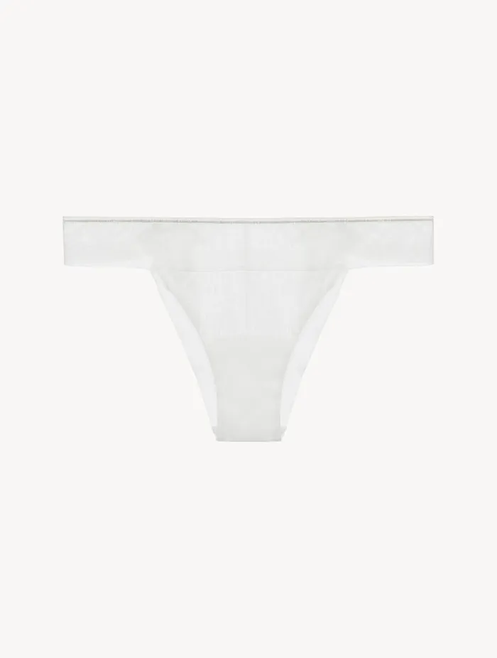 Brazilian Briefs In Offwhite Stretch Tulle Lingerie La Perla Brazilian