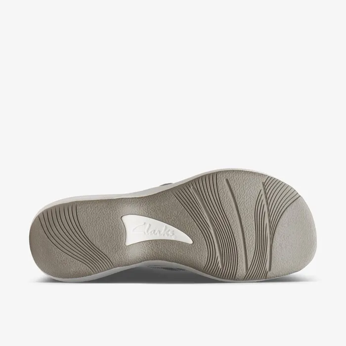 BREEZE SEA Silver Synthetic Women Clarks Sandals and Flip Flops